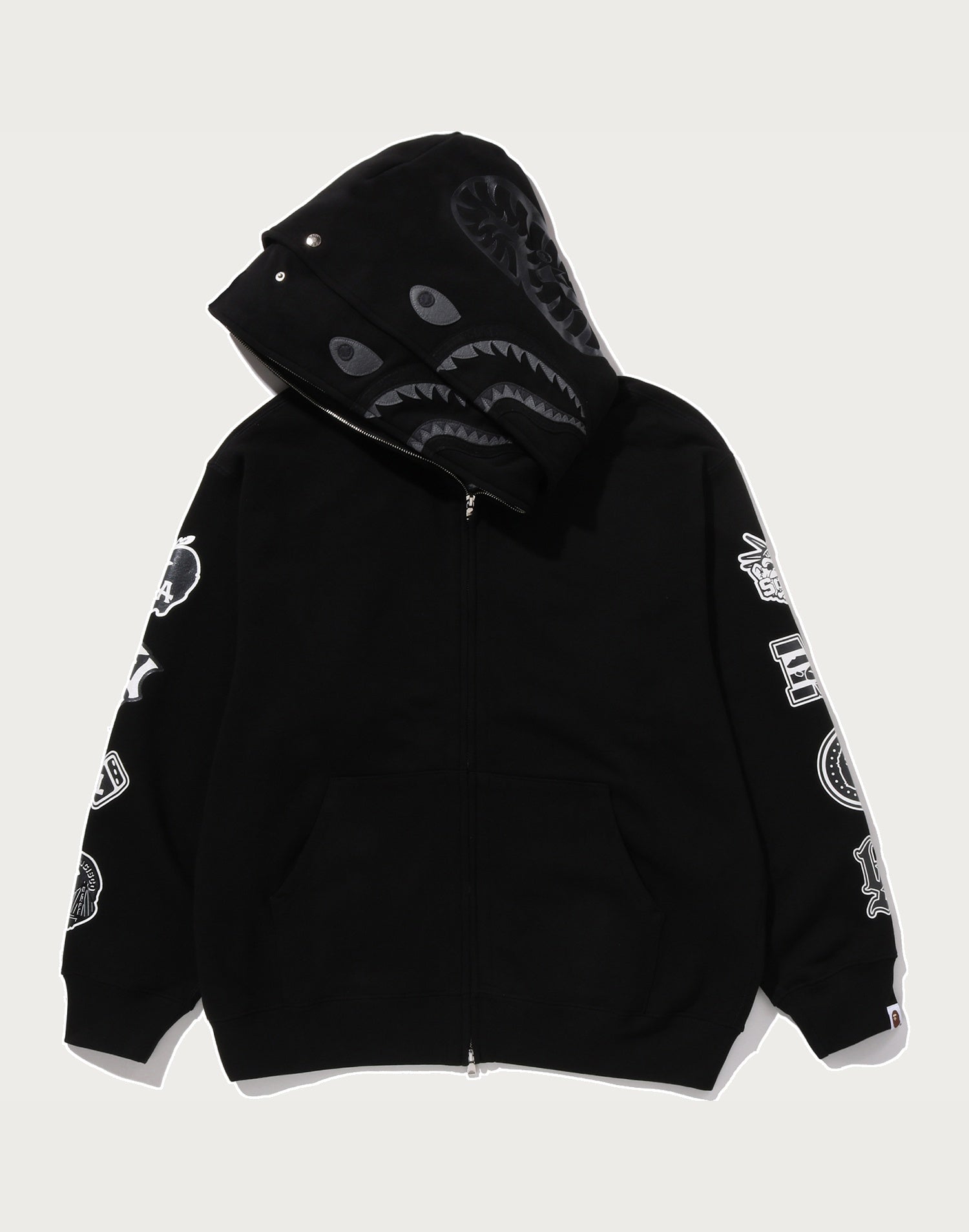 BAPE US BLACK FRIDAY DOUBLE SHARK RELAXED FIT FULL ZIP HOODIE MENS