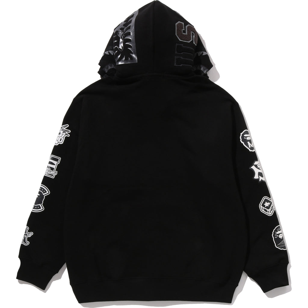 BAPE US BLACK FRIDAY DOUBLE SHARK RELAXED FIT FULL ZIP HOODIE MENS