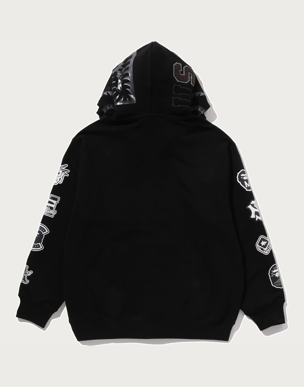 BAPE US BLACK FRIDAY DOUBLE SHARK RELAXED FIT FULL ZIP HOODIE MENS