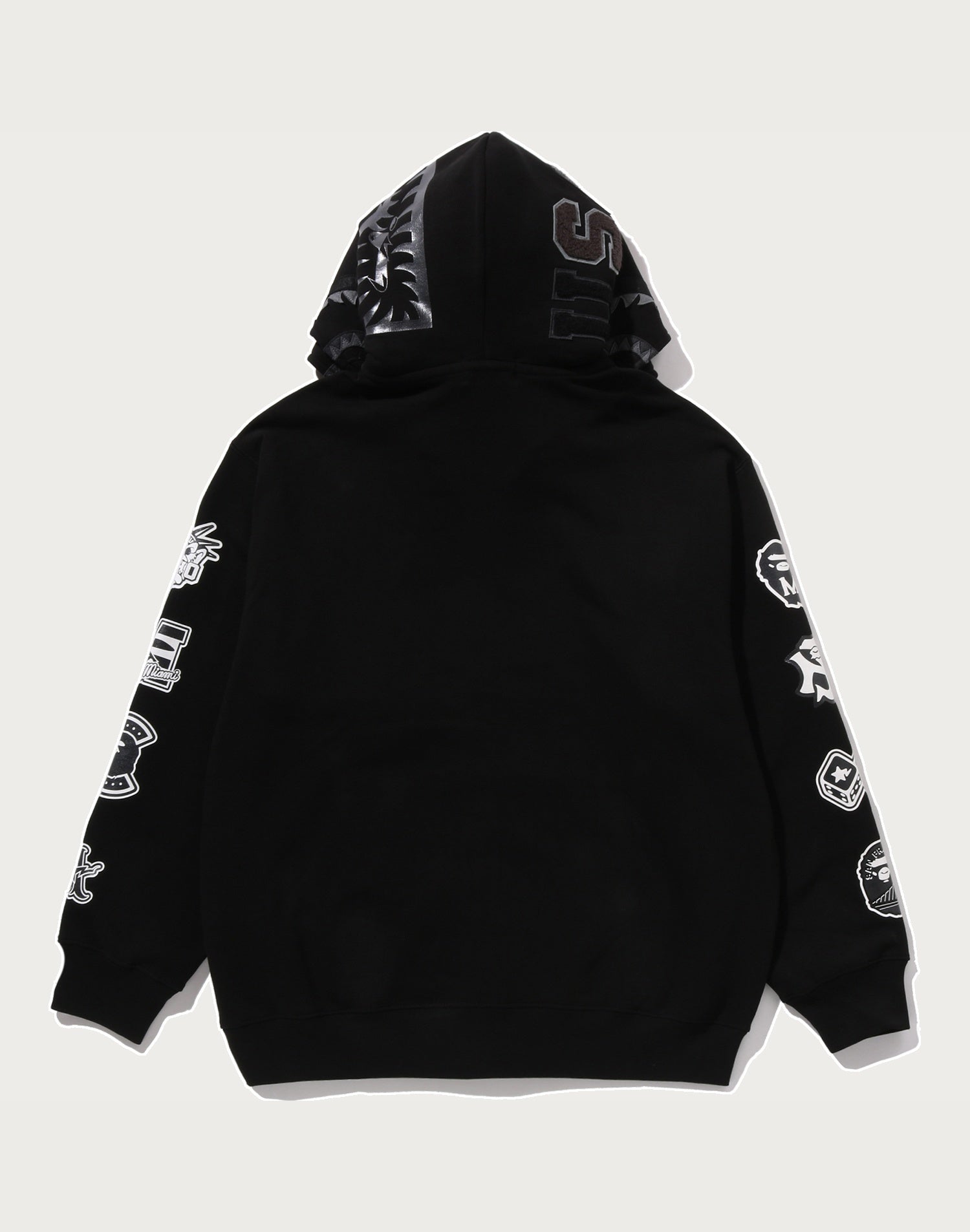 BAPE US BLACK FRIDAY DOUBLE SHARK RELAXED FIT FULL ZIP HOODIE MENS