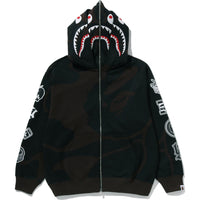 US LIMITED SOLID CAMO DOUBLE SHARK FULL ZIP HOODIE MENS