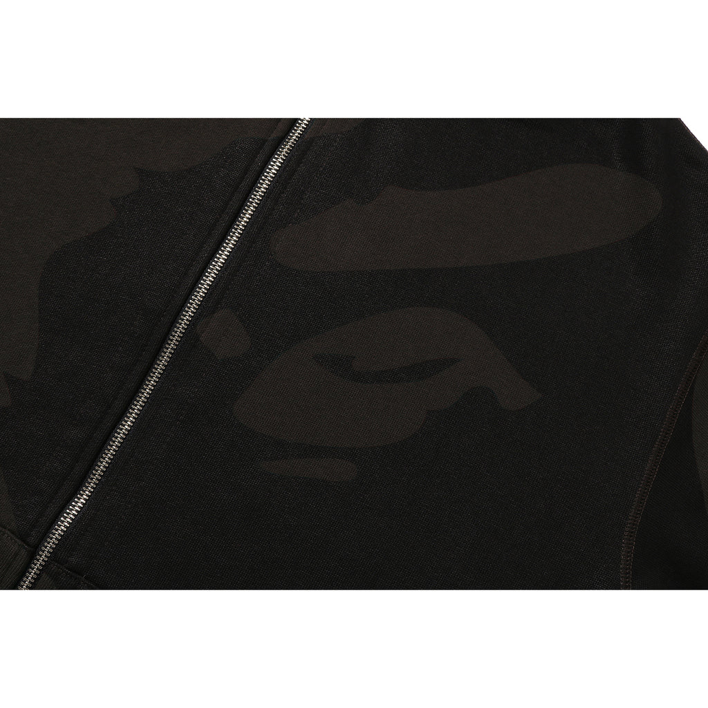 BAPE US BLACK FRIDAY SOLID CAMO DOUBLE SHARK FULL ZIP HOODIE MENS