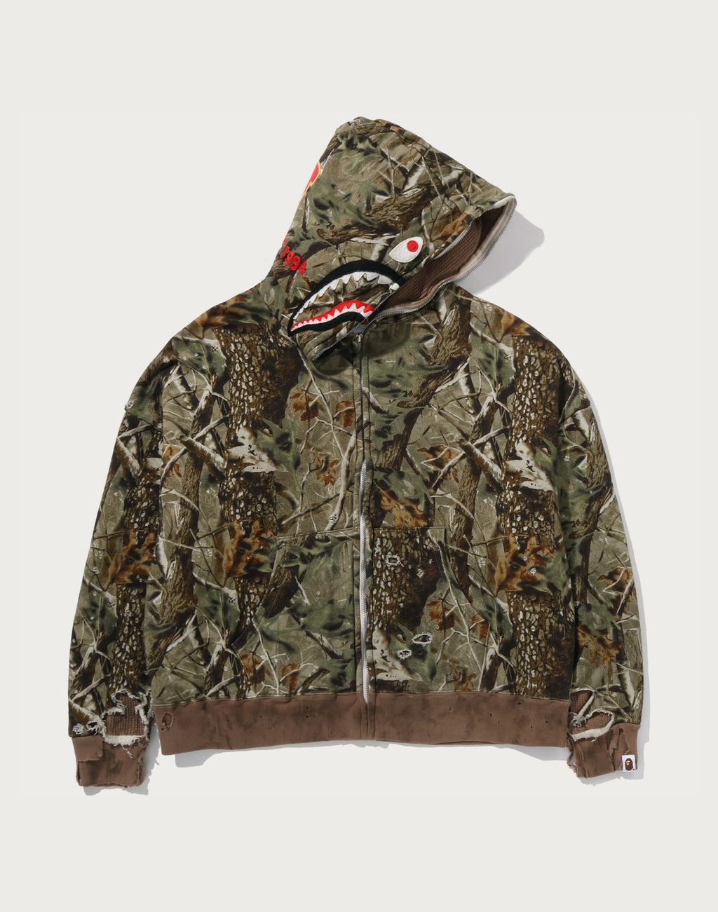 BAPE X SAINT MXXXXXX SHARK FULL ZIP HOOD MENS