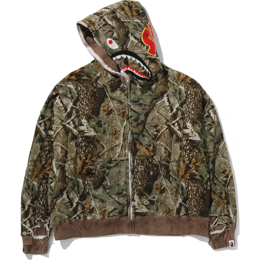 BAPE X SAINT MXXXXXX SHARK FULL ZIP HOOD MENS