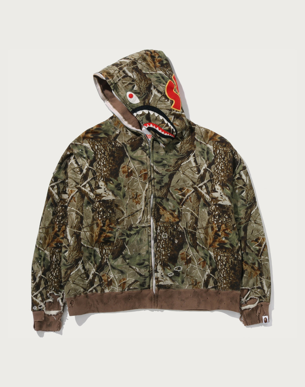 BAPE X SAINT MXXXXXX SHARK FULL ZIP HOOD MENS