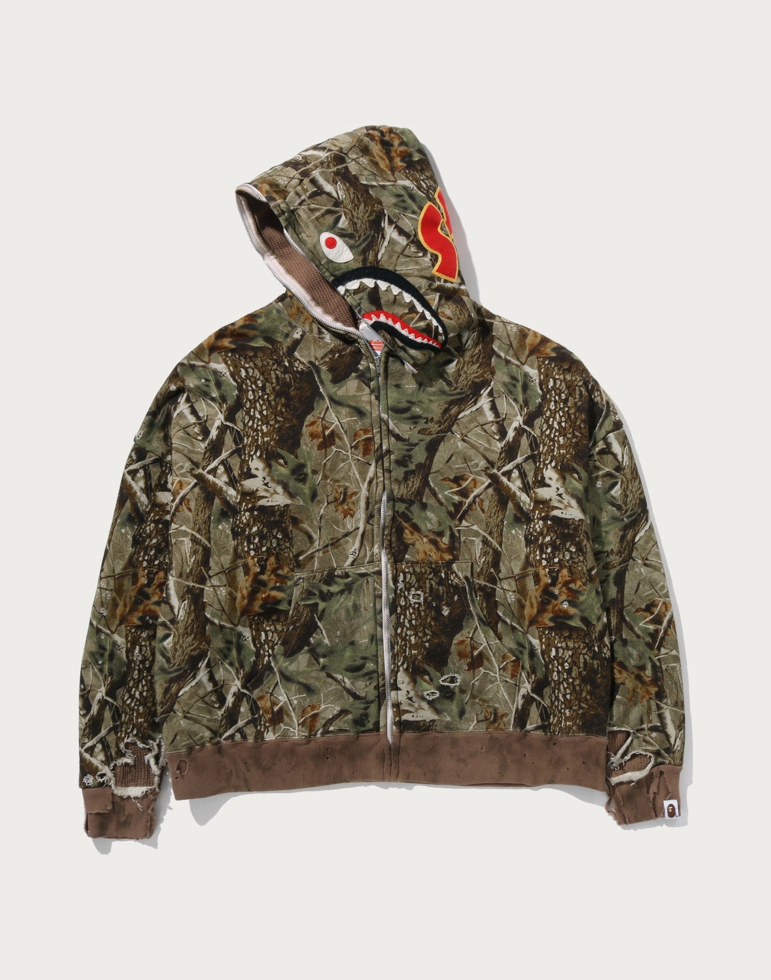 BAPE X SAINT MXXXXXX SHARK FULL ZIP HOOD MENS