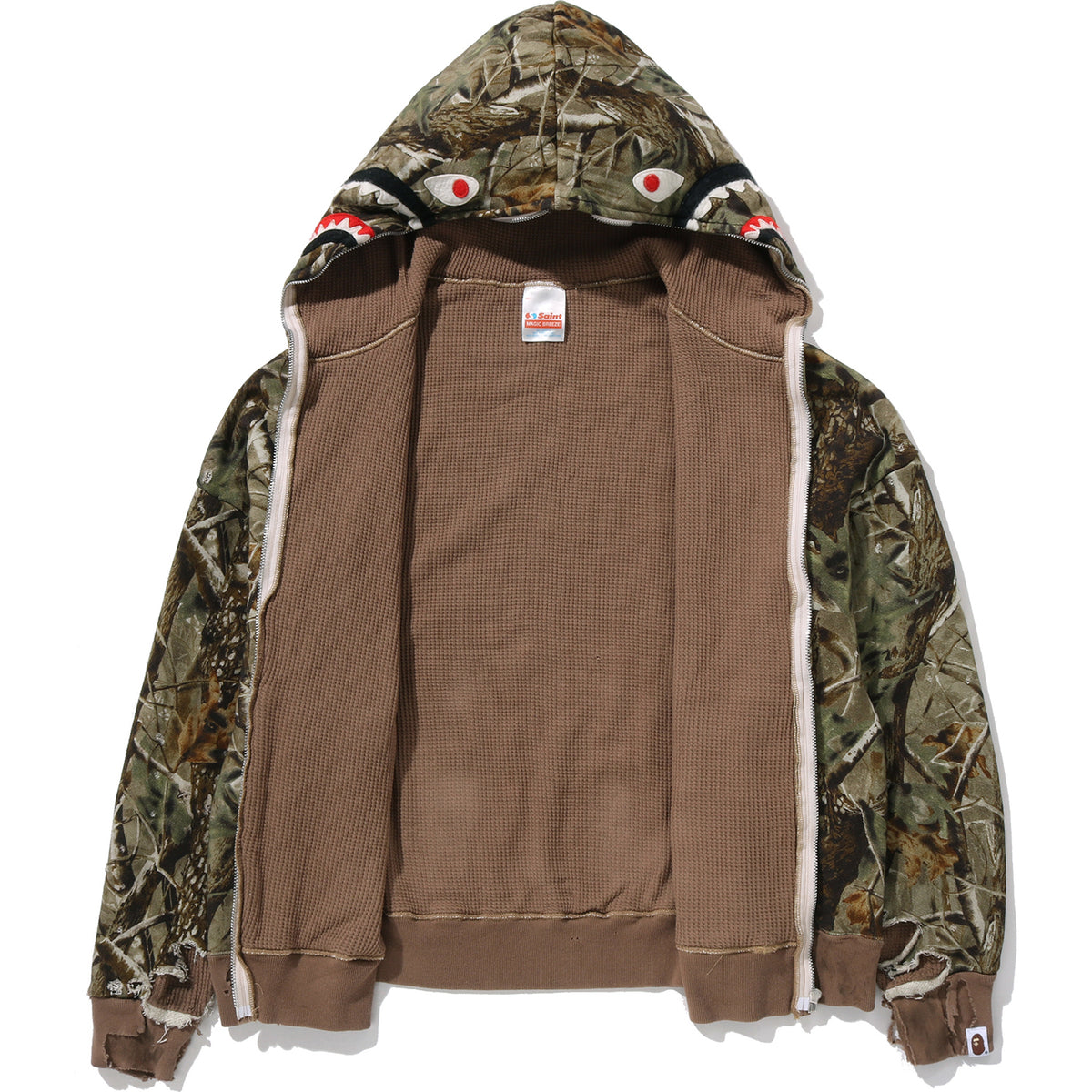 BAPE X SAINT MXXXXXX SHARK FULL ZIP HOOD MENS