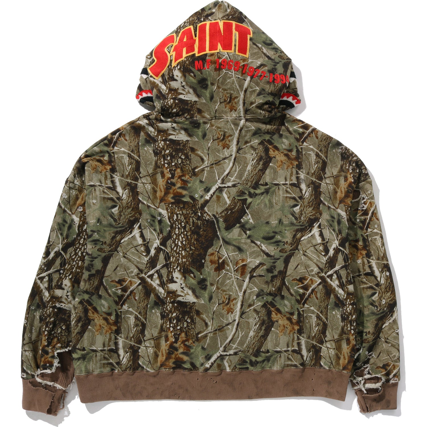 SAINT Mxxxxxx x A BATHING APE® BAPE_ZIP BAPE X SAINT MXXXXXX SHARK FULL ZIP HOOD MENS – us.bape.com