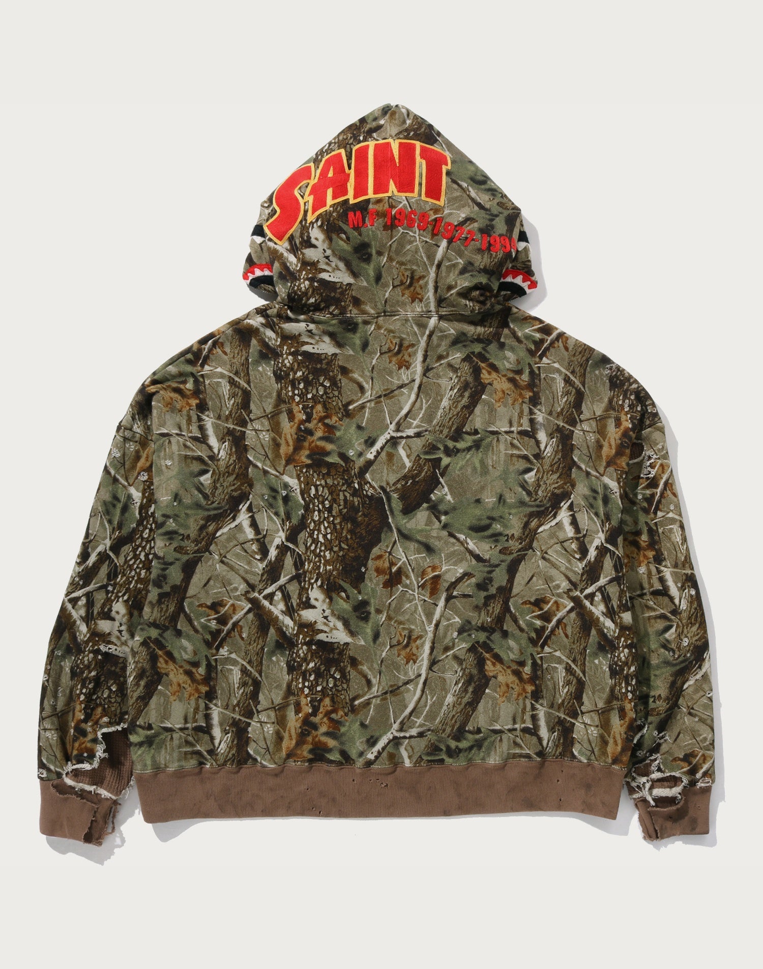 BAPE X SAINT MXXXXXX SHARK FULL ZIP HOOD MENS