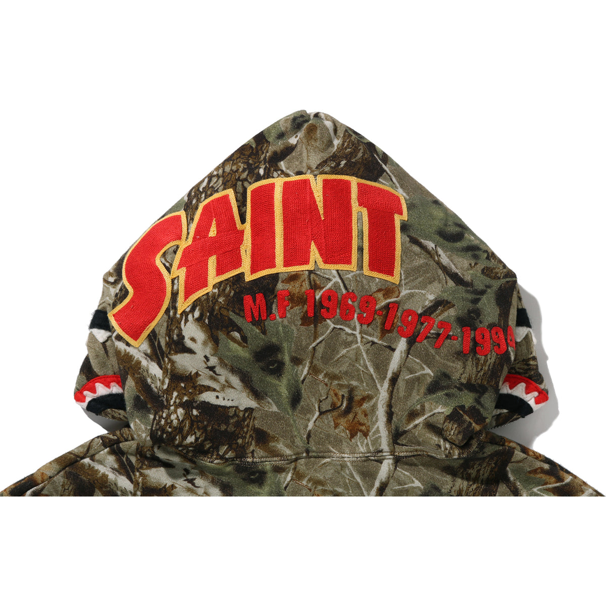 BAPE X SAINT MXXXXXX SHARK FULL ZIP HOOD MENS