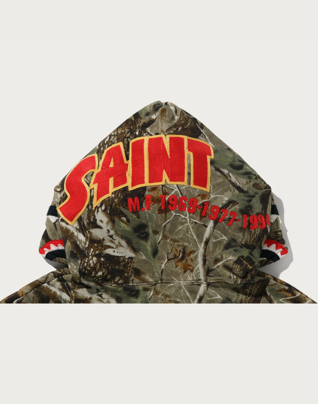 BAPE X SAINT MXXXXXX SHARK FULL ZIP HOOD MENS