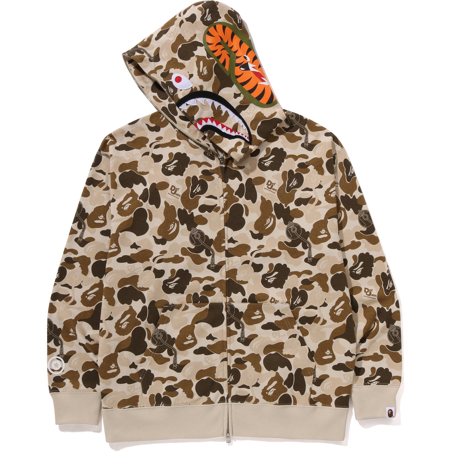 Mサイズ BAPE X DEF JAM CAMO SHARK フーディー BAPE X DEF JAM CAMO SHARK Full Zip Hoodie - Limited Edition Mens