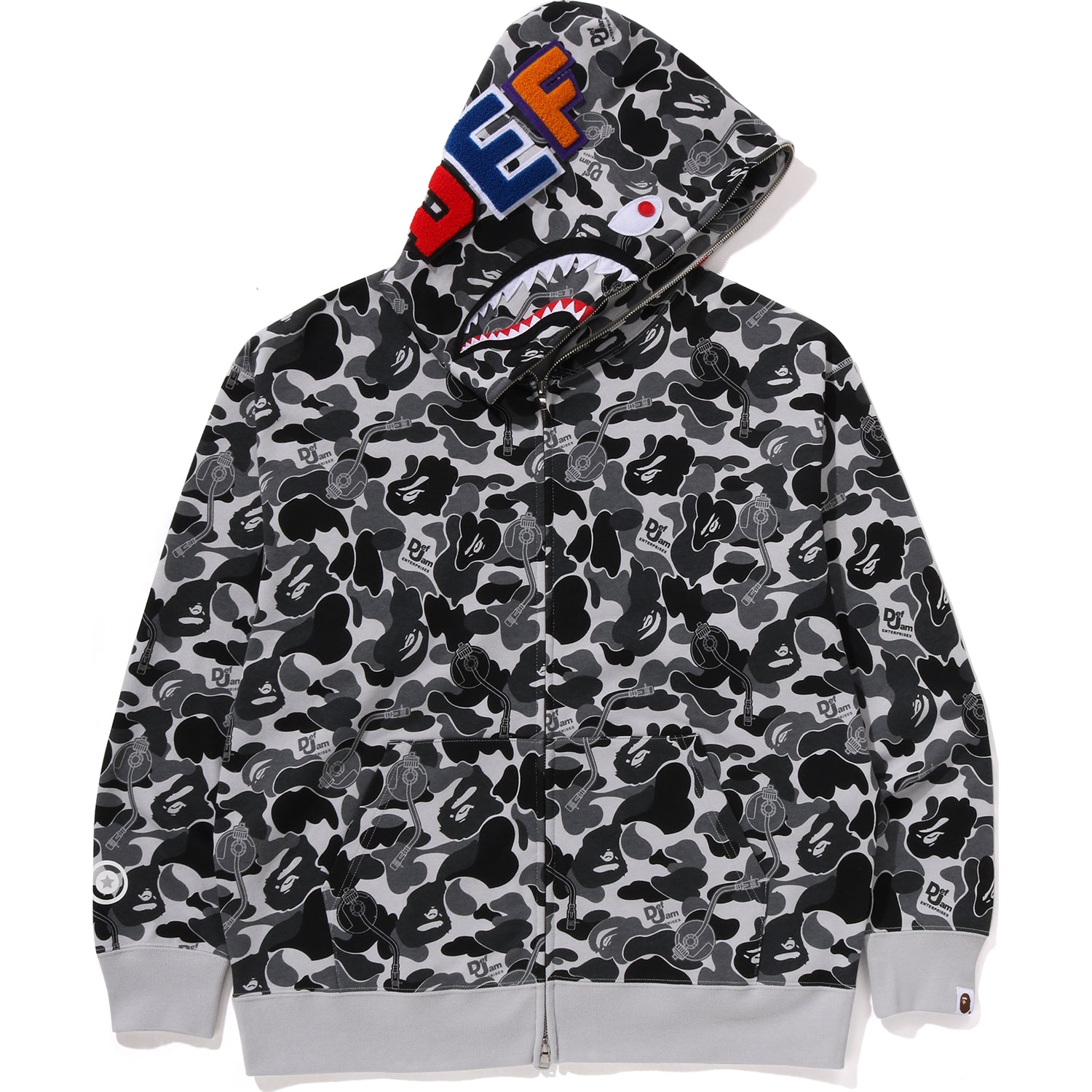 トップス BAPE DEF JAM CAMO SHARK FULL ZIP HOODIE BAPE X DEF JAM CAMO SHARK Full Zip Hoodie - Limited Edition Mens