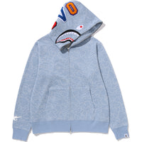 BAPE X OVO NEON 1ST CAMO JACQUARD SHARK FULL ZIP HOODIE MENS