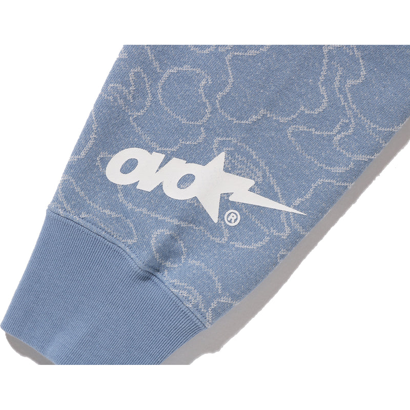 BAPE X OVO NEON 1ST CAMO JACQUARD SHARK FULL ZIP HOODIE MENS