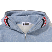 BAPE X OVO NEON 1ST CAMO JACQUARD SHARK FULL ZIP HOODIE MENS