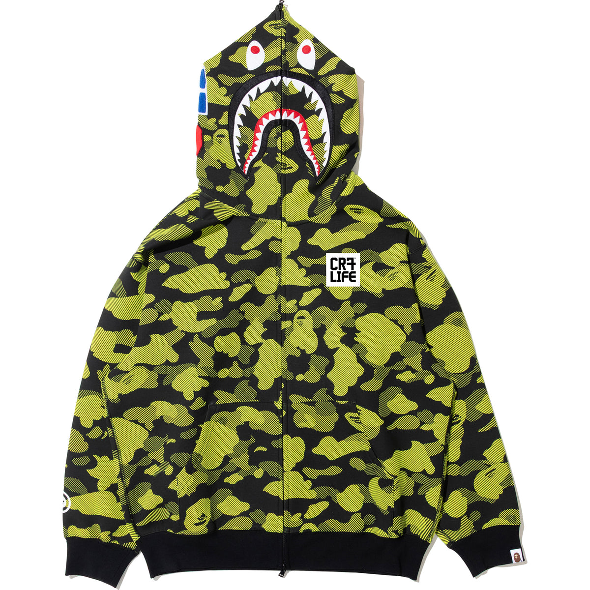 BAPE X CR7 LIFE LOGO RELAXED FIT SHARK FULL ZIP HOODIE M #1 MENS