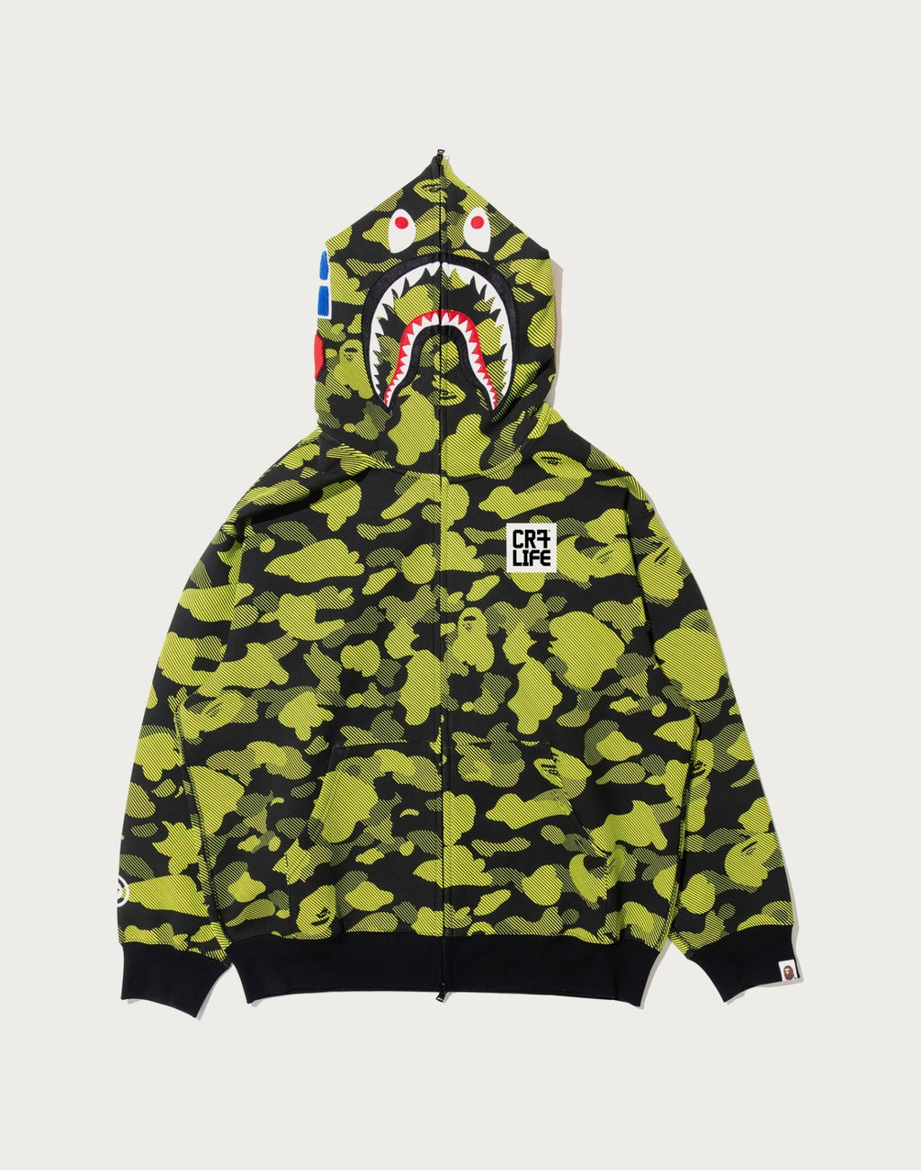 BAPE X CR7 LIFE LOGO RELAXED FIT SHARK FULL ZIP HOODIE M #1 MENS