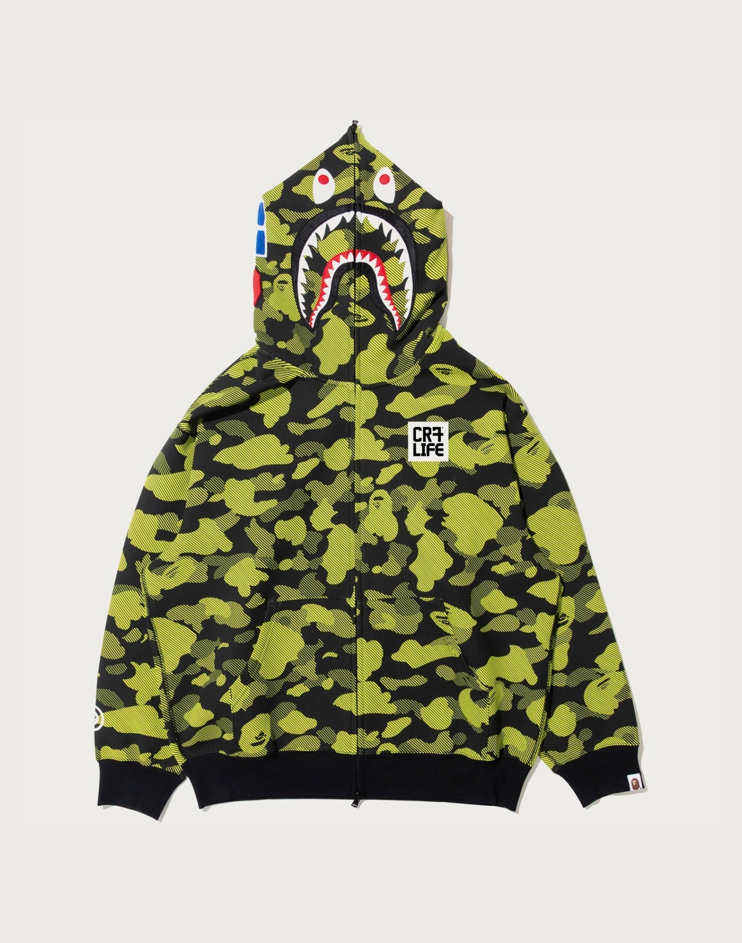 BAPE X CR7 LIFE LOGO RELAXED FIT SHARK FULL ZIP HOODIE M #1 MENS