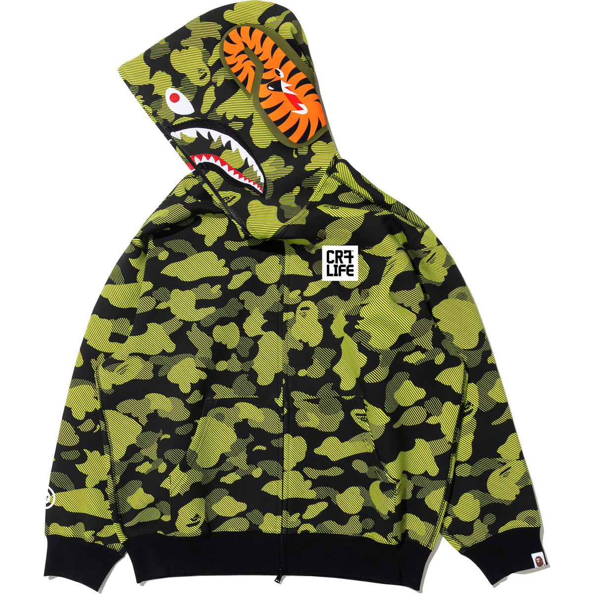 BAPE X CR7 LIFE LOGO RELAXED FIT SHARK FULL ZIP HOODIE M #1 MENS