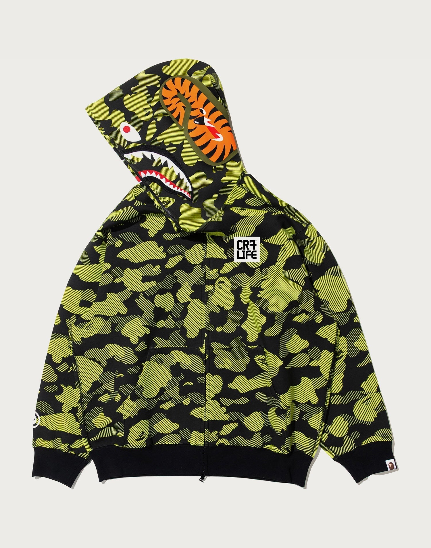 BAPE X CR7 LIFE LOGO RELAXED FIT SHARK FULL ZIP HOODIE M #1 MENS