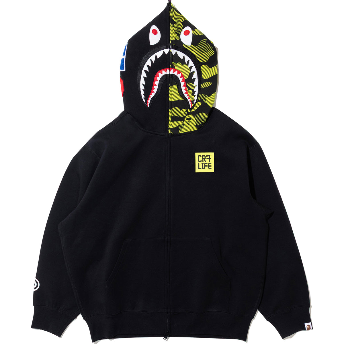 BAPE X CR7 LIFE LOGO RELAXED FIT SHARK FULL ZIP HOODIE #2 MENS