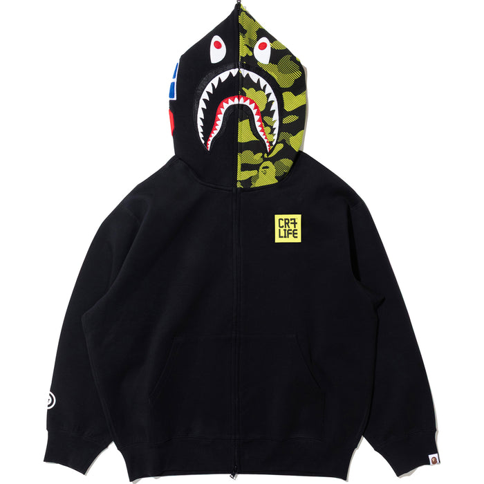 BAPE X CR7 LIFE LOGO RELAXED FIT SHARK FULL ZIP HOODIE #2 MENS