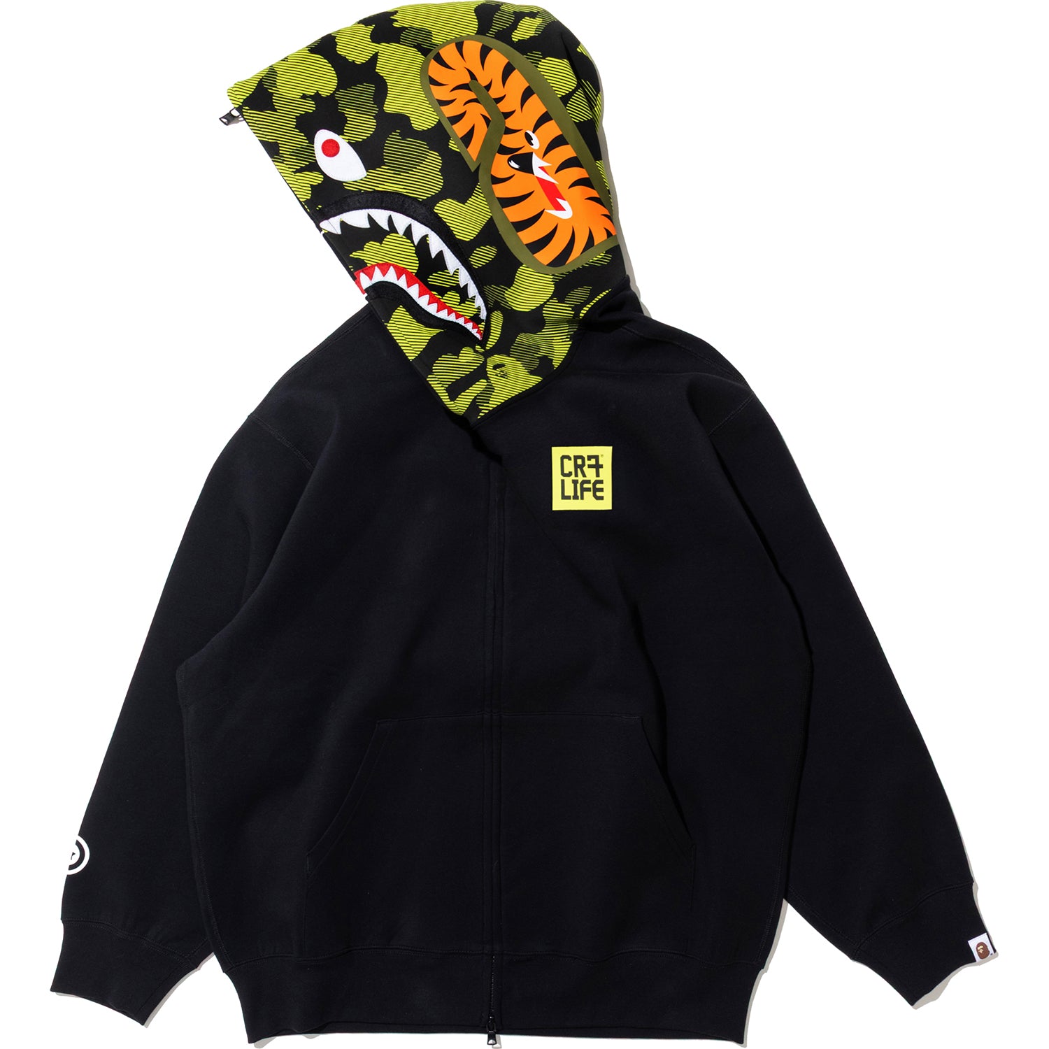BAPE X CR7 LIFE LOGO RELAXED FIT SHARK FULL ZIP HOODIE #2 MENS