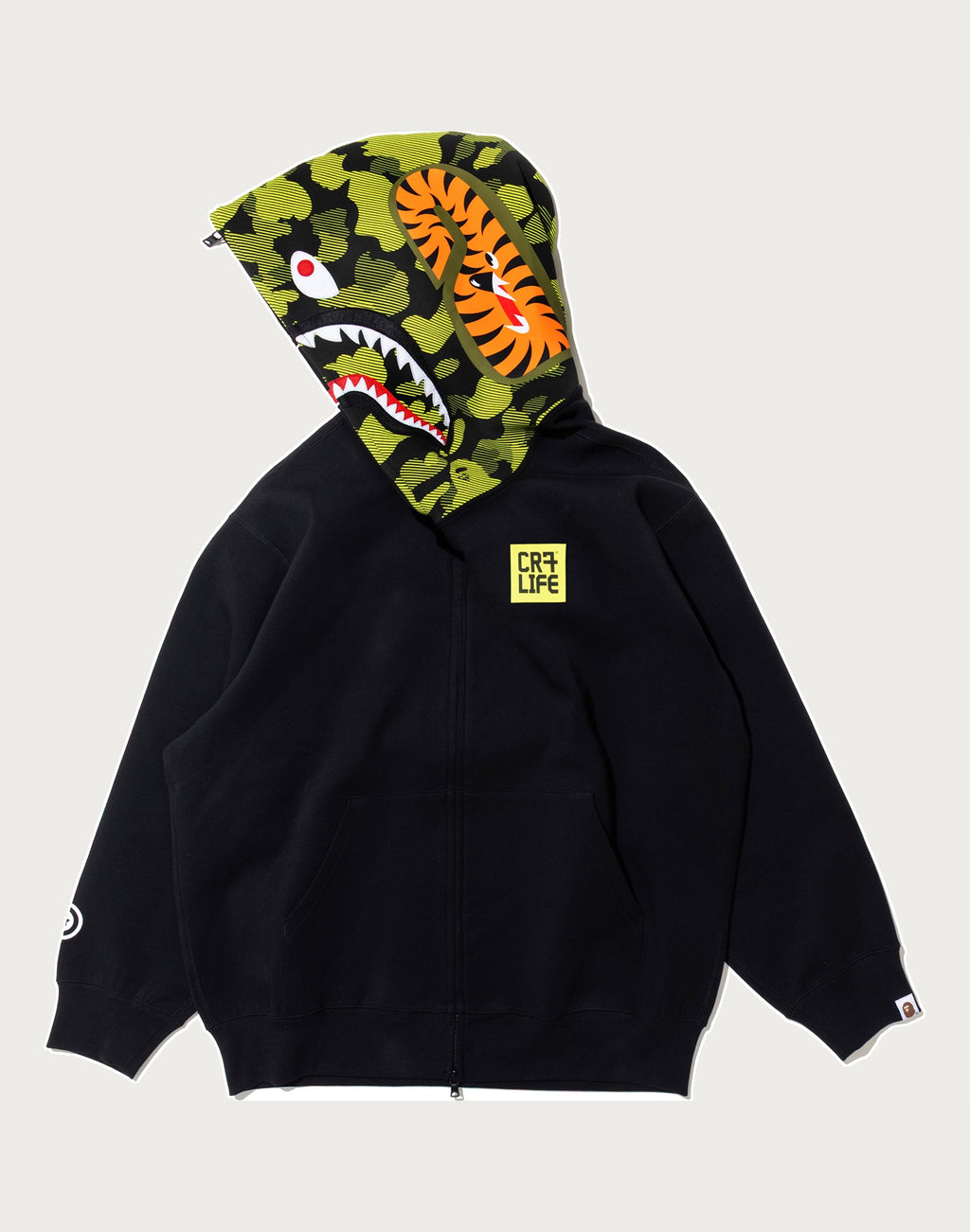 BAPE X CR7 LIFE LOGO RELAXED FIT SHARK FULL ZIP HOODIE #2 MENS