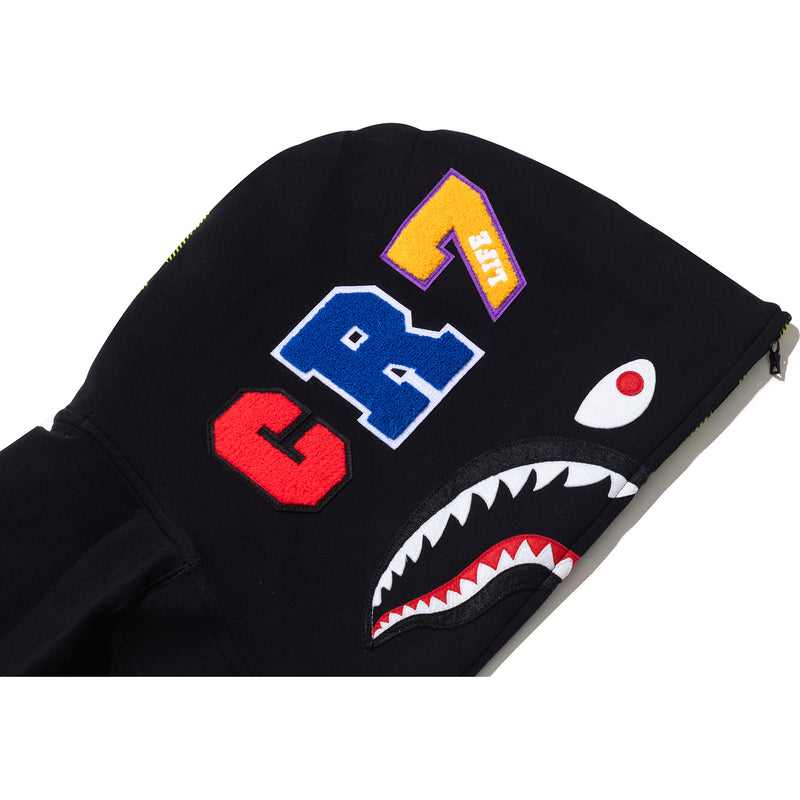 BAPE X CR7 LIFE LOGO RELAXED FIT SHARK FULL ZIP HOODIE #2 MENS