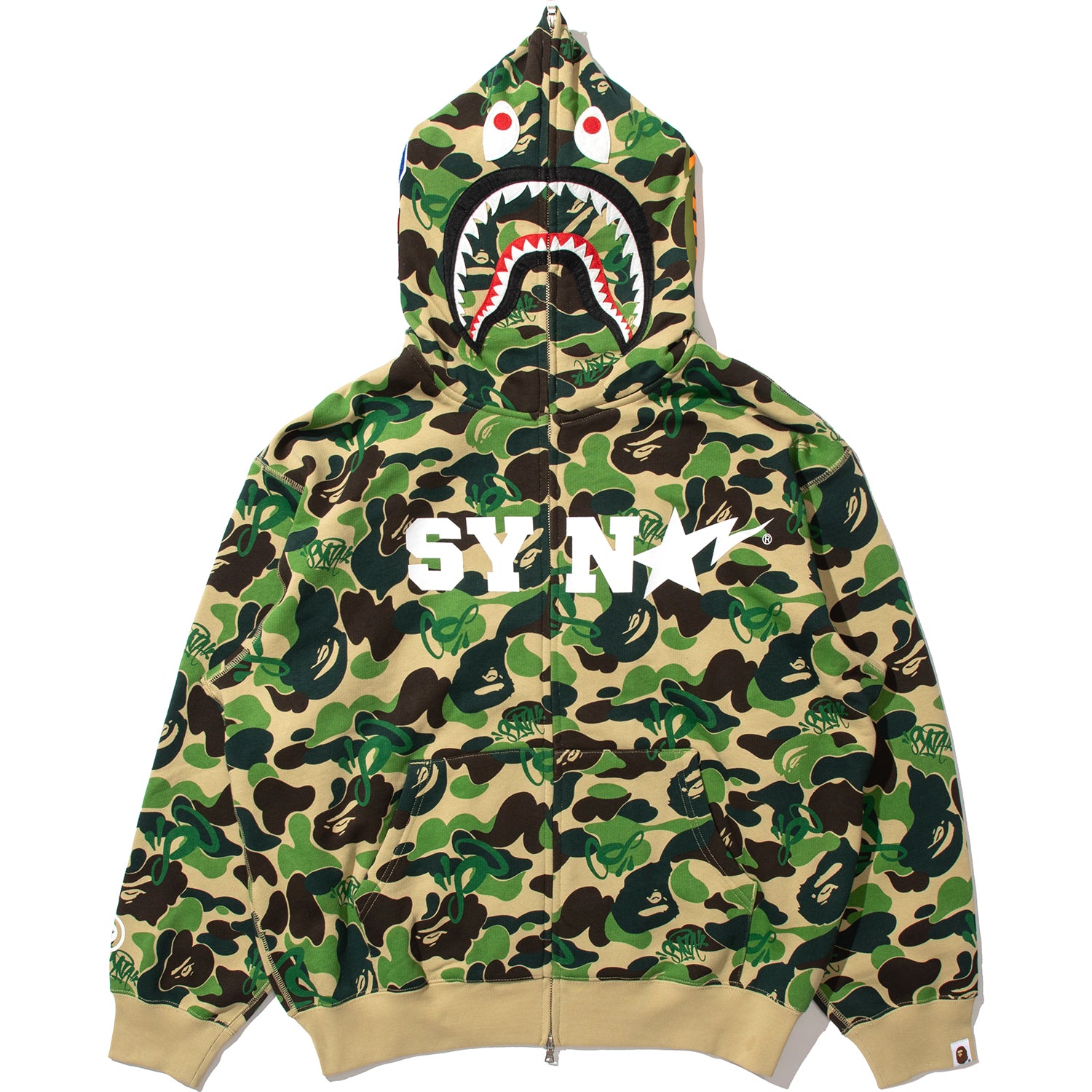 BAPE X SPOTIFY BY CENTRAL CEE CAMO SHARK FULL ZIP HOODIE MENS – us
