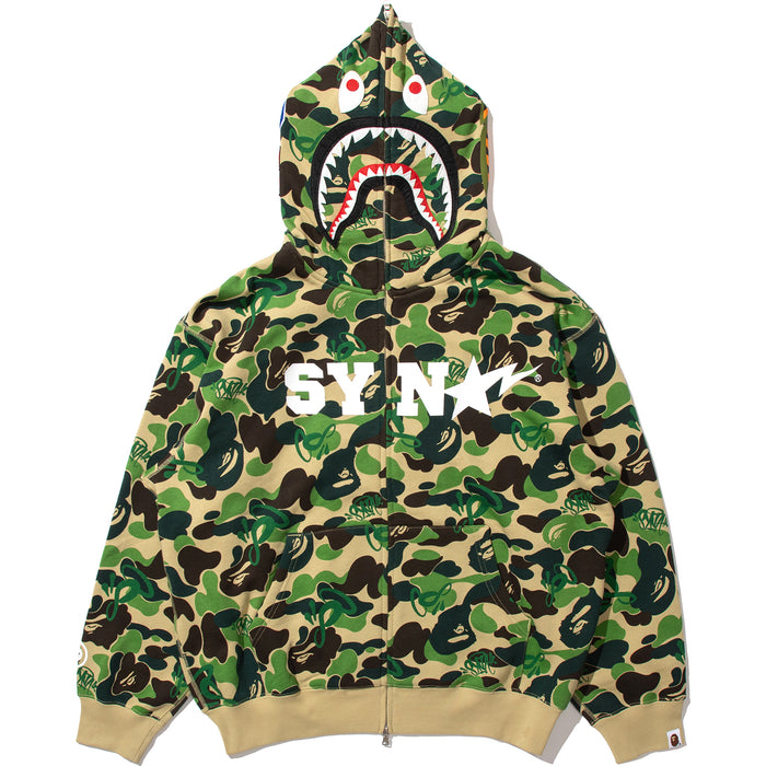BAPE X SPOTIFY BY CENTRAL CEE CAMO SHARK FULL ZIP HOODIE MENS