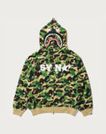 BAPE X SPOTIFY BY CENTRAL CEE CAMO SHARK FULL ZIP HOODIE MENS