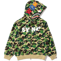 BAPE X SPOTIFY BY CENTRAL CEE CAMO SHARK FULL ZIP HOODIE MENS