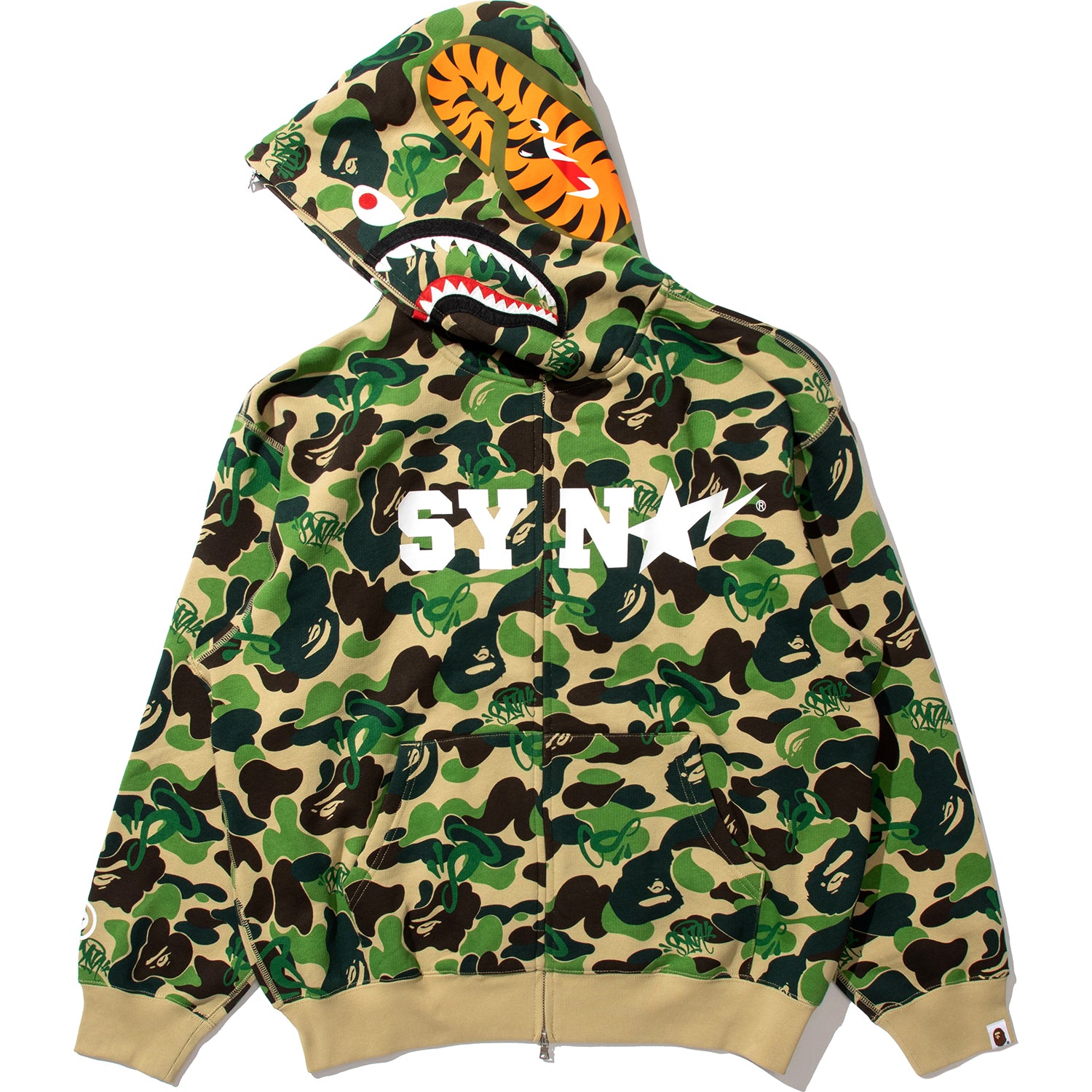 BAPE X SPOTIFY BY CENTRAL CEE CAMO SHARK FULL ZIP HOODIE MENS – us