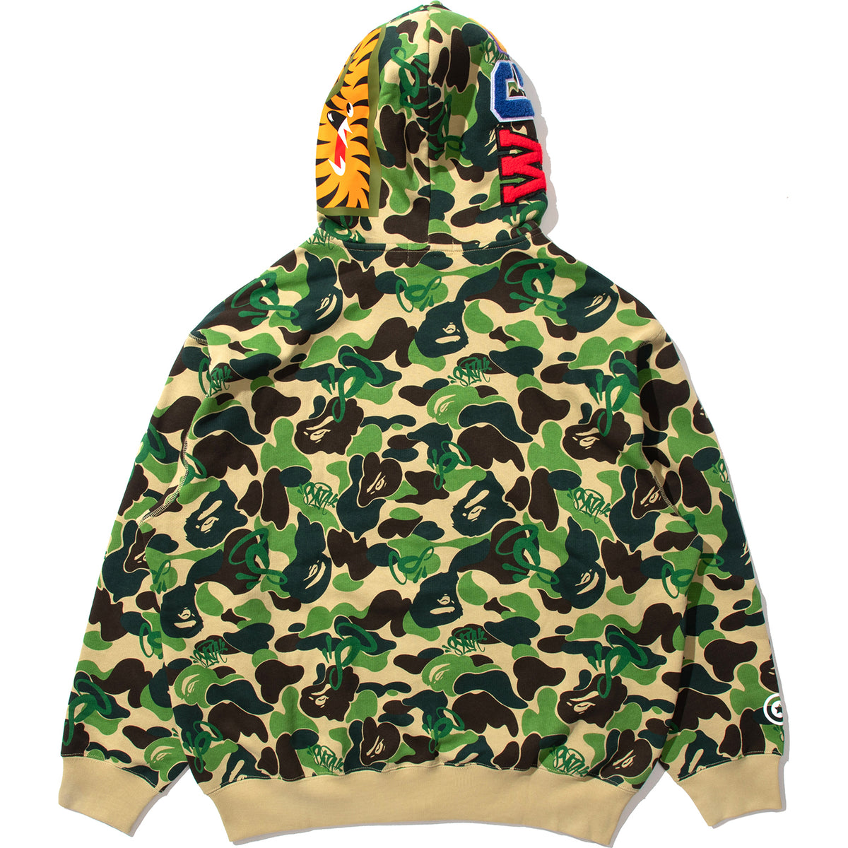 BAPE X SPOTIFY BY CENTRAL CEE CAMO SHARK FULL ZIP HOODIE MENS