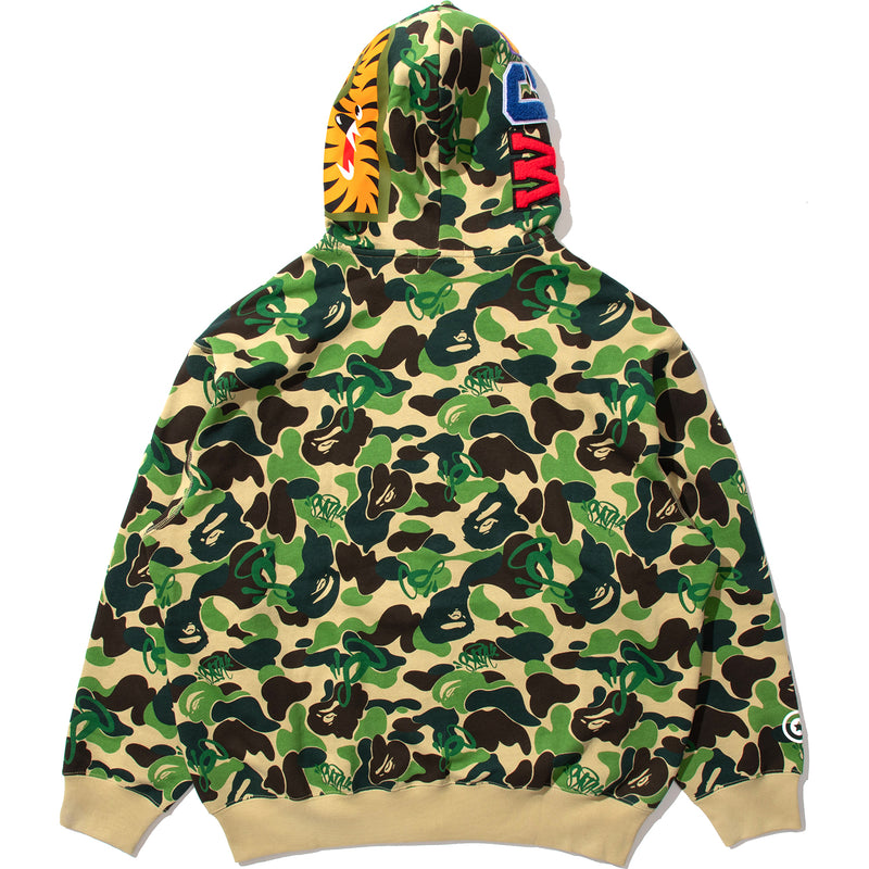BAPE X SPOTIFY BY CENTRAL CEE CAMO SHARK FULL ZIP HOODIE MENS