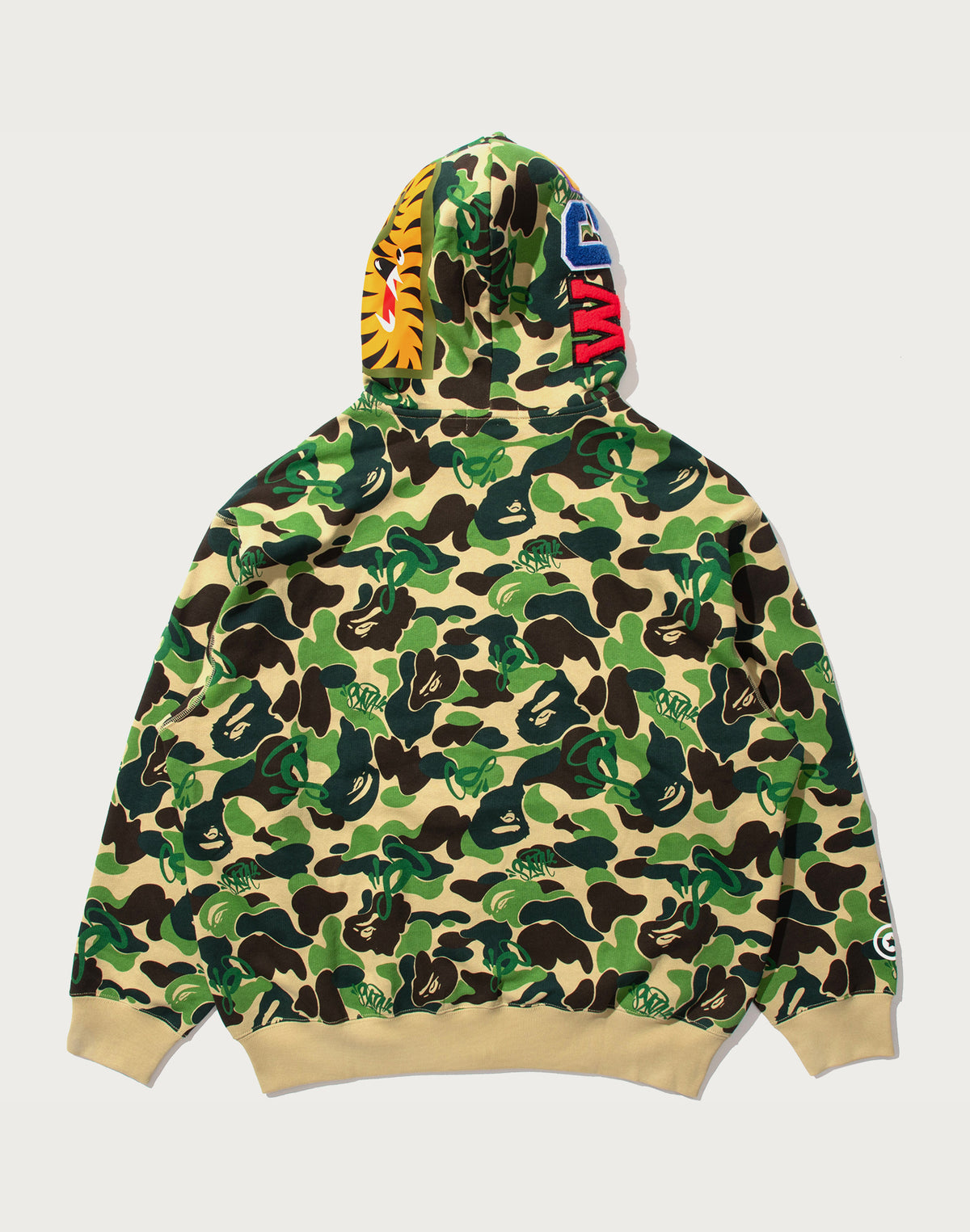 BAPE X SPOTIFY BY CENTRAL CEE CAMO SHARK FULL ZIP HOODIE MENS