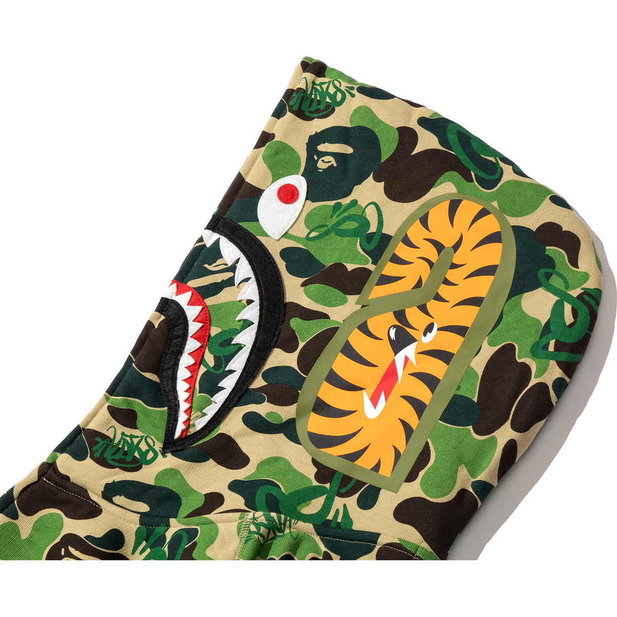 BAPE X SPOTIFY BY CENTRAL CEE CAMO SHARK FULL ZIP HOODIE MENS