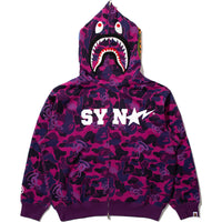 BAPE X SPOTIFY BY CENTRAL CEE CAMO SHARK FULL ZIP HOODIE MENS