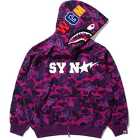 BAPE X SPOTIFY BY CENTRAL CEE CAMO SHARK FULL ZIP HOODIE MENS