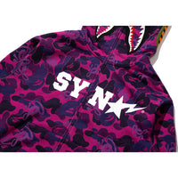 BAPE X SPOTIFY BY CENTRAL CEE CAMO SHARK FULL ZIP HOODIE MENS