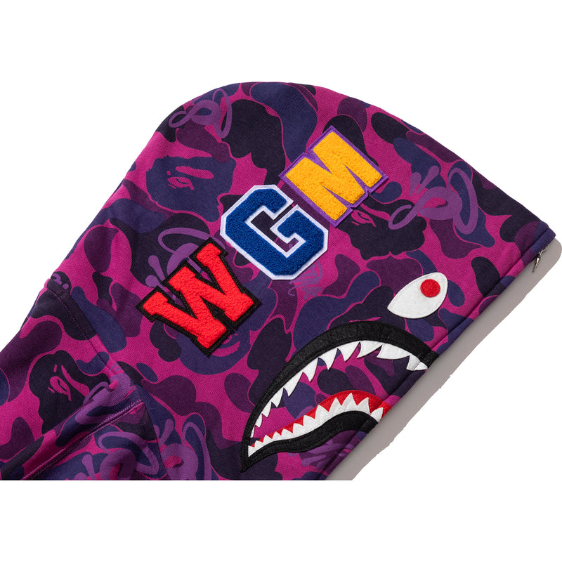 BAPE X SPOTIFY BY CENTRAL CEE CAMO SHARK FULL ZIP HOODIE MENS