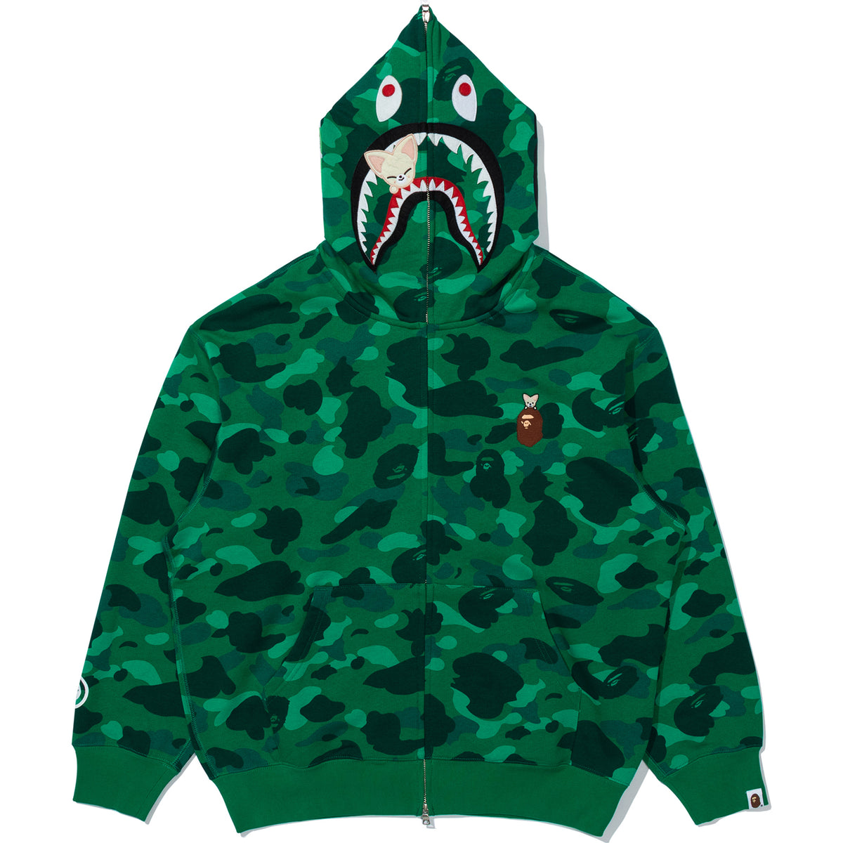 BAPE X STRAYKIDS FOXI.NY SHARK FULL ZIP HOODIE MENS