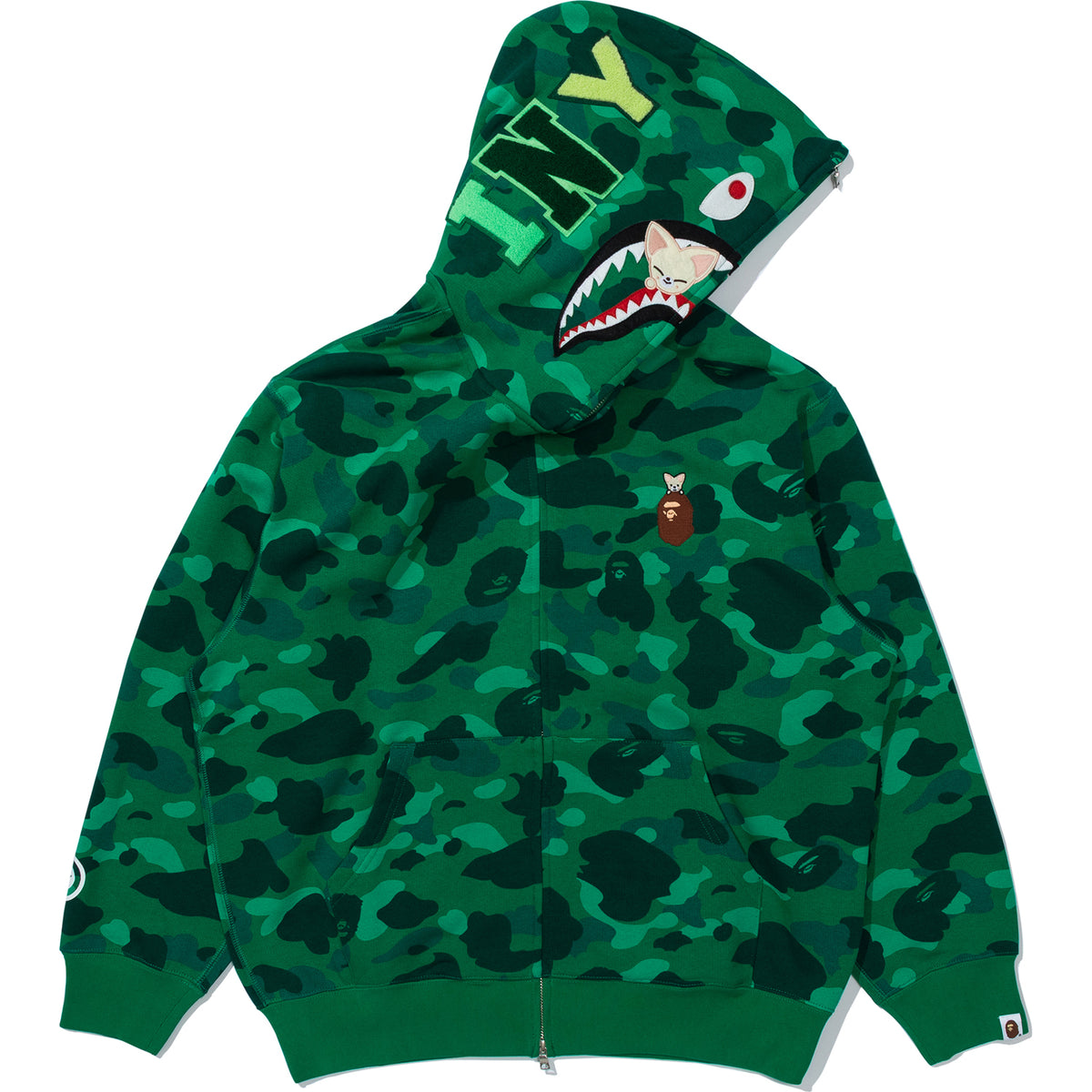BAPE X STRAYKIDS FOXI.NY SHARK FULL ZIP HOODIE MENS
