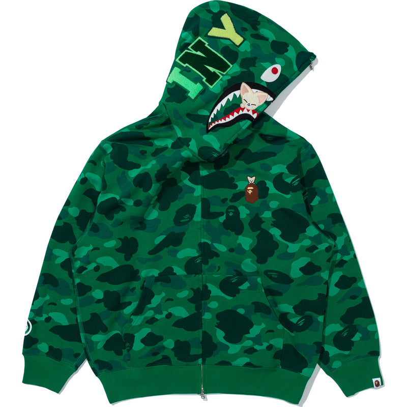 BAPE X STRAYKIDS FOXI.NY SHARK FULL ZIP HOODIE MENS