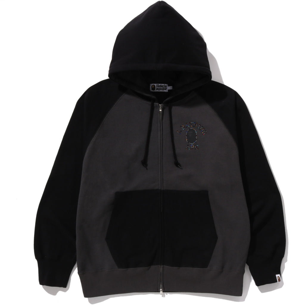 COLOR STONE BAPE RELAXED FIT ZIP HOODIE MENS