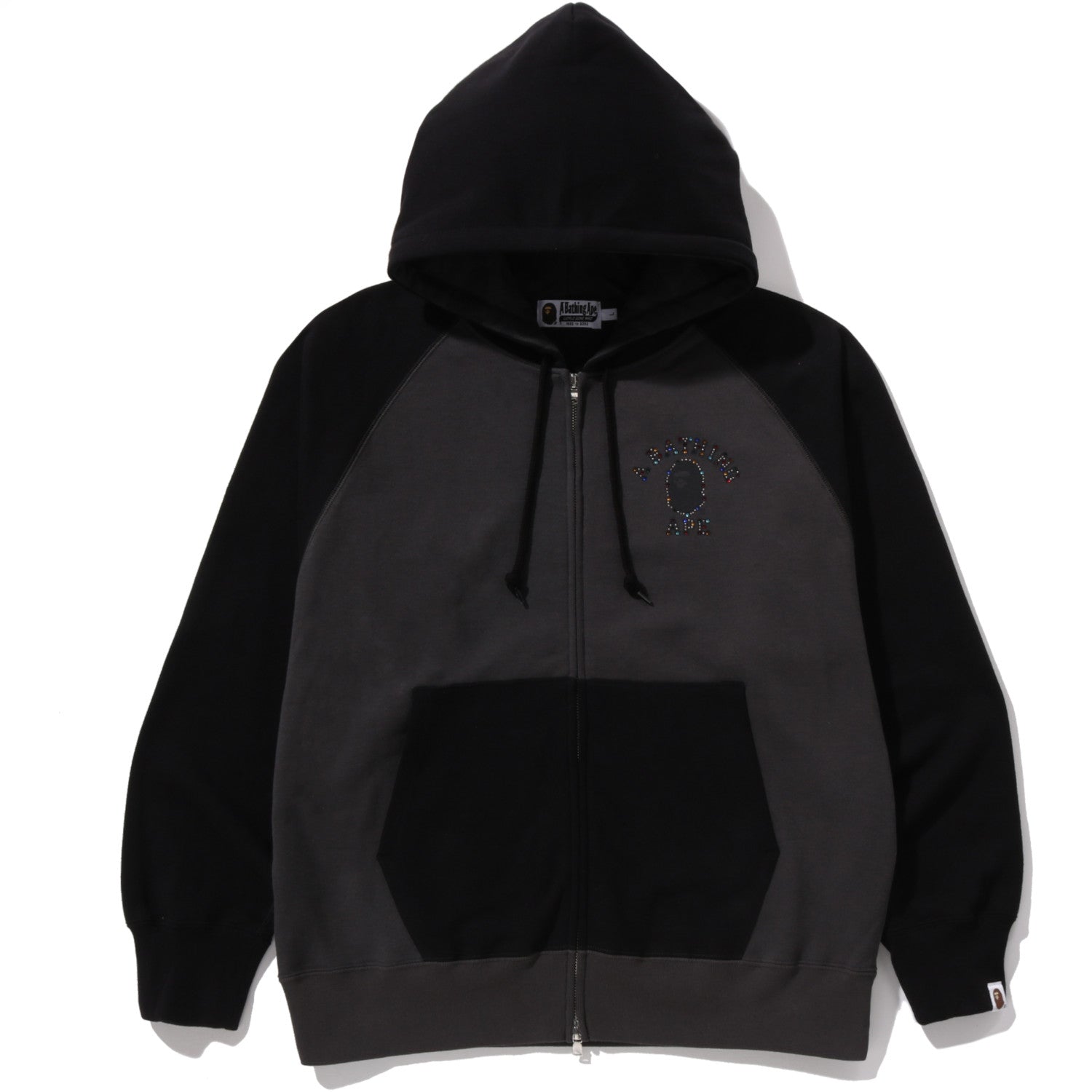 COLOR STONE BAPE RELAXED FIT ZIP HOODIE MENS