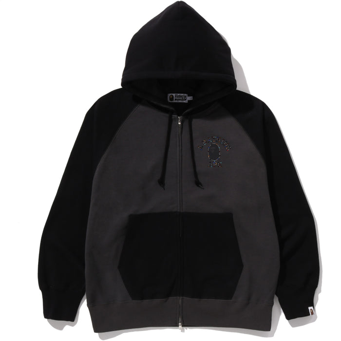 COLOR STONE BAPE RELAXED FIT ZIP HOODIE MENS
