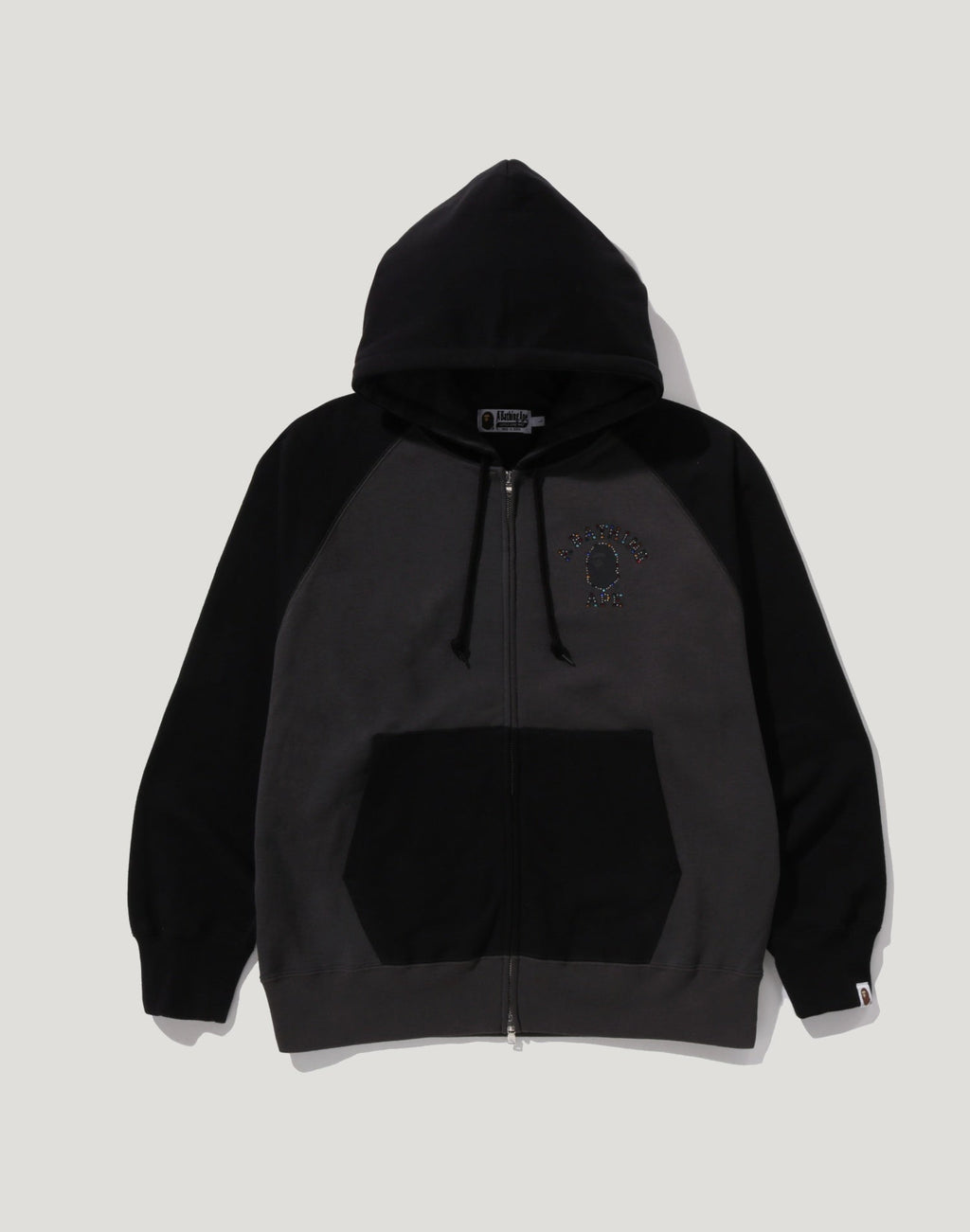 COLOR STONE BAPE RELAXED FIT ZIP HOODIE MENS